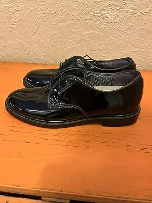 Capps Men's Black High Gloss Military Uniform Dress Shoes Black 8.5 M • $29.99