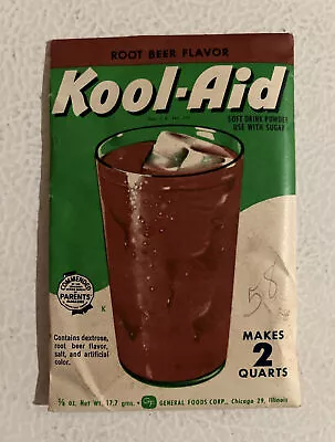 Vintage 1950s Kool Aid Root Beer Drink Pack NOS Full Unopened Sealed • $29.99