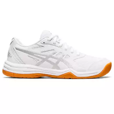 Asics Gel Upcourt 5 Women's Indoor Court Shoe (White/Pure Silver) • $99.95