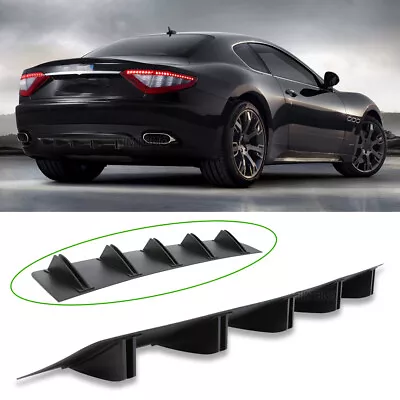 Rear Bumper Lip Diffuser Spoiler Splitter Shark Fins For Maserati Gran Turismo • $39.25