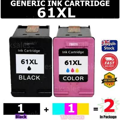 2x Generic HP61XL 61 Ink For HP Deskjet 1010 1055 2000 Envy 4500 Officejet 4630 • $46