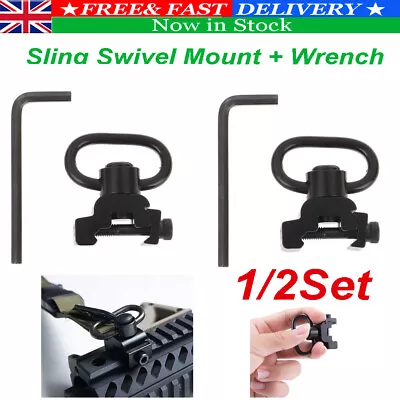 £10.88 • Buy 1/2x QD Rifle Sling Swivel Mount Quick Detach Release BB Air Gun Rifle Sniper