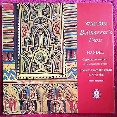 Walton - Belshazzar's Feast - Handel Vinyl Record. Ref00093 • £10.75