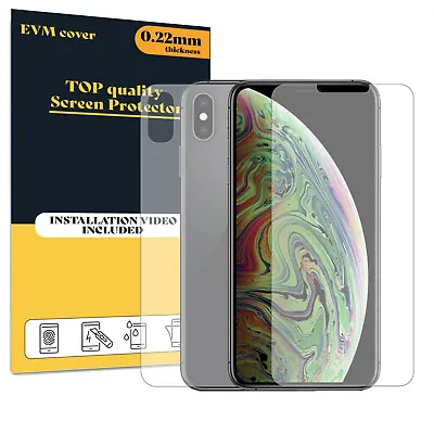 Screen Protector For Apple IPhone XS Max Front And Back TPU FILM Cover • £5.99