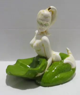 Vtg Ceramic Handmade Mermaid Soap Dish White/tan/green • $39.95