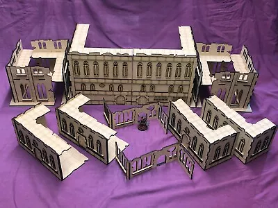 28mm Scale MDF ITC Standard Ruined Buildings Large Set Sci-fi 40K • £58.50