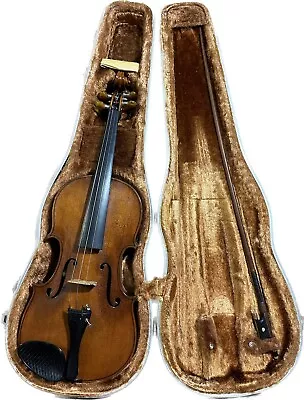 $349.96 • Buy Antique German Violin With Bow And Hard Case 1890s