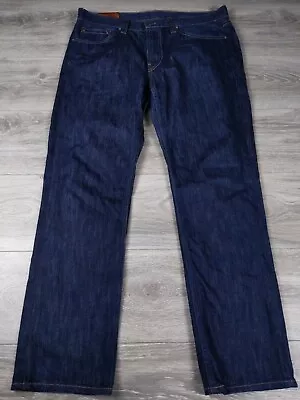 J BRAND Kane Slim Straight Leg Resonate Dark Blue Jeans Size 34 (36x29) EUC • $34.95