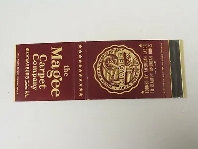 T549 Matchbook Cover The Magee Carpet Co Bloomsburg PA Pennsylvania • $1.50