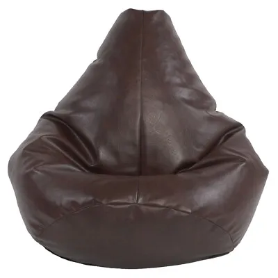 Large Highback Beanbag Filled Beanbags Bean Bag Gamer Chair Gaming Beanbag Brown • £49.99