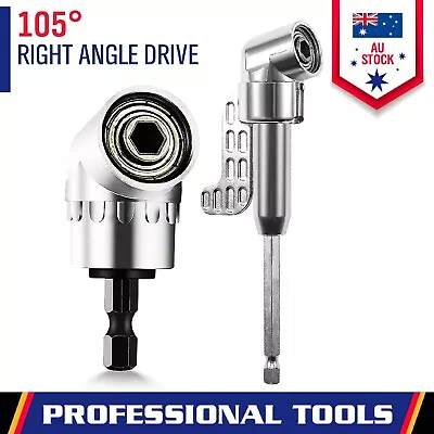 Right Angle Screwdriver Drill Adapter Attachment Impact Hex Driver Extension Bit • $14.99