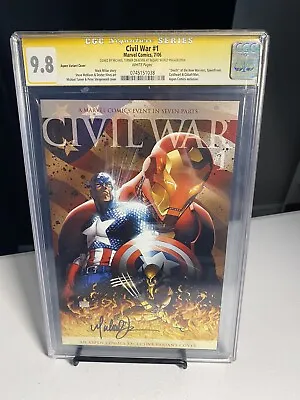 Civil War 1 - CGC 9.8 SS - Signed By Michael Turner - Aspen Variant - Death • $399.99