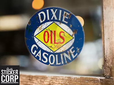 Dixie Gasoline Oils Vintage Style Decal Vinyl Sticker Racing Hot Rod Rat Rod • $5.75