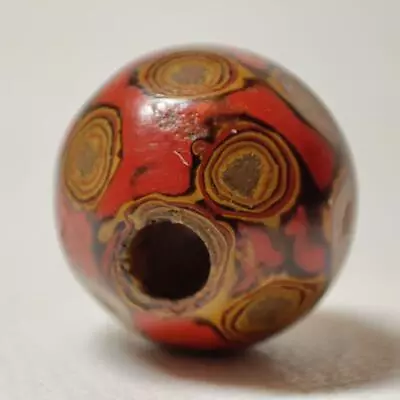 Netsuke Ojime Wooden Beads 0.7 Inch Diameter Unique Pattern Japanese • £158.77