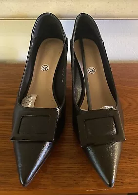 L.E.I. Black Faux Leather Shoes Size 8.5 Pumps • $54