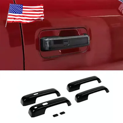$29.89 • Buy For 2015-2021 Ford F-150 F150  Gloss Black Door Handle Covers W/ Smart Key 