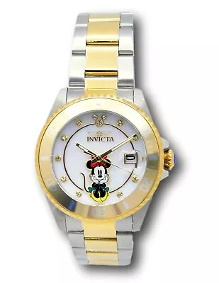 Invicta Disney Women's 38mm Minnie Mouse Limited Ed White MOP Watch 41207 • $88.90