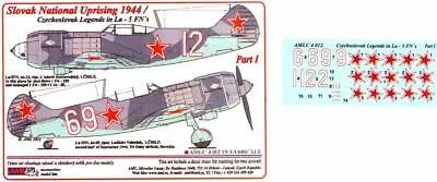 AML Models Decals 1/144 SLOVAK NATIONAL UPRISING Czech La-5FN Fighters Part 1 • $3.99