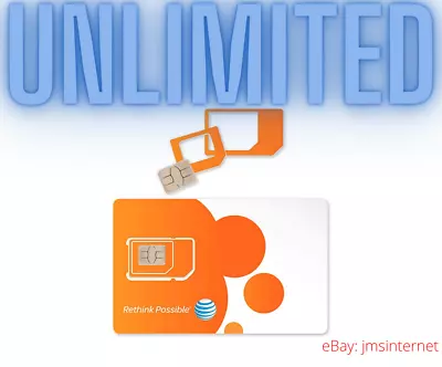 AT&T UNLIMITED Data Wi-Fi Internet WiFi For Home & RV Hotspot 4G LTE & 5G SIM • $14.98