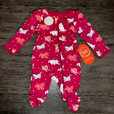 NEW Baby Girl Sleep & Play Sleeper  CUTE Puppy Dog Pattern PJs • $11.50