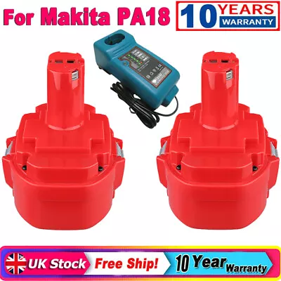 For Makita PA18 1822 1823 1833 1835 JR180D 8390D 4.8Ah 18V Ni-MH Battery/Charger • £12.74
