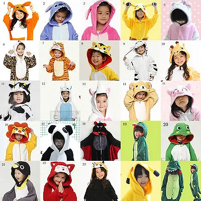 2019 Pajamas Kigurumi Children's Unisex Cosplay Animal Costume Bodysuit For Kids • £21.85