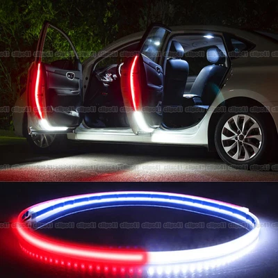 $29.99 • Buy 2Pcs Car Door Open Warning Lamp Flowing Flashing LED Lights Strip Accessories