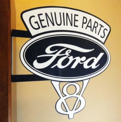 Old Style Ford Motor V8 Genuine Parts Dicut Flange Vintage Style Sign Usa Made! • $129