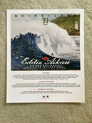 2015 Mint Original Eddie Aikau Waimea Hawaii Big Wave Surfing Contest Poster • $75