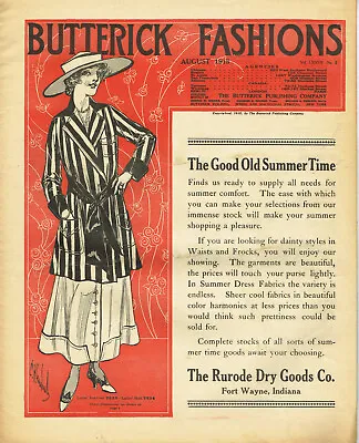 Ebook On CD Butterick Fashion Flyer Aug 1915 Edwardian Sewing Pattern Catalog • £12.50