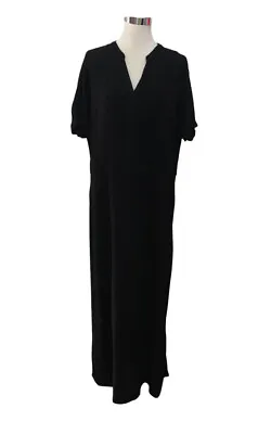 VILA CLOTHES Black Viscose Crepe Lined Maxi Dress. Size 40 (12-14). GUC • $29.95