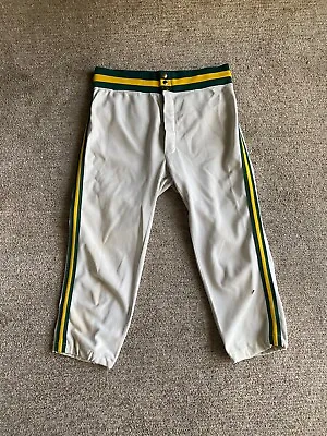 Vintage Oakland Athletics Mickey Tettleton Game Worn Sand Knit Baseball Pants • $165