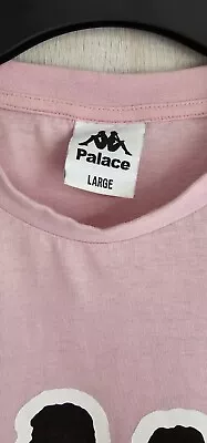 Mens Palace X Kappa Tshirt Pink Size Large • £0.99