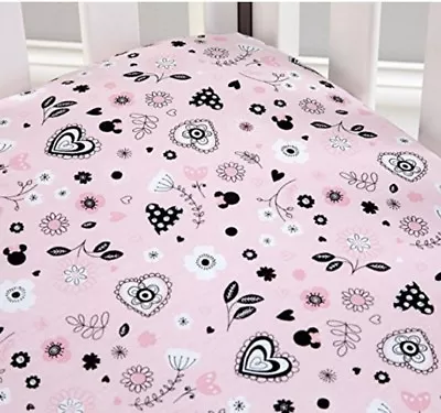 New Disney Baby Minnie Mouse Hello Gorgeous Toddler Bed/ Crib Fitted Sheet.  • $21.99