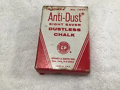 Vintage Anti Dust Sight Saver Binney-Smith Dustless Chalk • $7.90