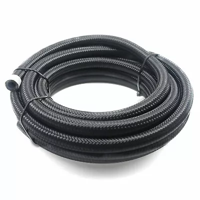 6AN 3M Universal Braided Oil Fuel Line Hose Stainless Steel Nylon For 3/8  Tube  • $26.99
