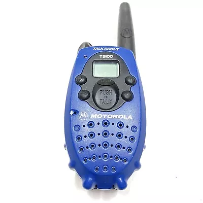1 Motorola Talkabout T5100 Black/Blue 14 Channel Walkie Talkie Working E4 • $12.95