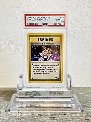 2000 Pokemon Team Rocket #76 Imposter Oak's Revenge PSA 10 GEM MT (POP 16) • $119.99