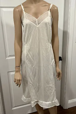 Vtg. Ivory Maternity Lace Trim Chemise Nightgown • $20