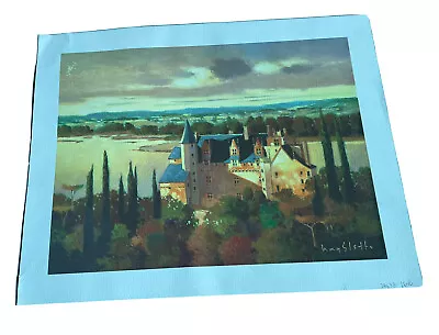 Max Hayslette Château Sunrise Lithograph COA • $50