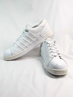 K-Swiss Lozan III White Silver Mens UK 12 Sneakers 03212 133 • £20