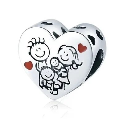 $26.99 • Buy SOLID Sterling Silver Our Family Baby Children Charm By Unique Designs