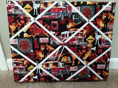 Fire Fighter Themed Memory Board With Matching Accent Buttons • $20