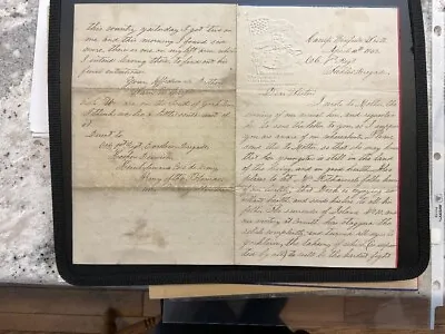 Sgt Samuel W Croft 70th NY KIA Gettysburg Letter Battle Of Yorktown April 1862! • $550