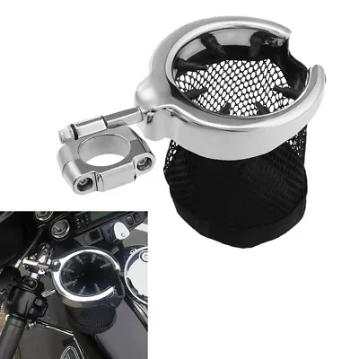 Universal Motorcycle 1.25  Handlebar Cup Holder Drink Basket Fit For Harley • $22.99