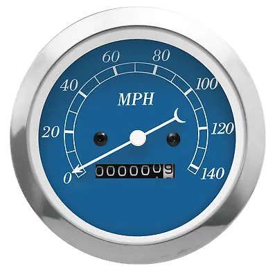 MOTOR METER RACING Classic 85mm 3-3/8  Mechanical Speedometer Odometer 140 MPH • $50.82