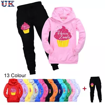 £12.99 • Buy Kids Girls Rebecca Zamolo Print Tracksuit Sets Casual Hoodies Pants Suits 2-14Y