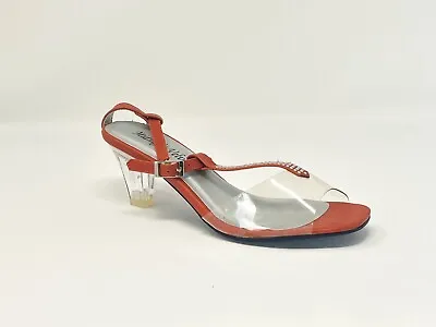 Midnight Velvet Womens Marnie Ankle Strap Sandals Block Heels Shoes Tan 8 M • $24.95