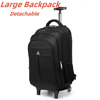 Wheeled Backpack Detachable Daypack For Women Men Work Business Travel • $96.66