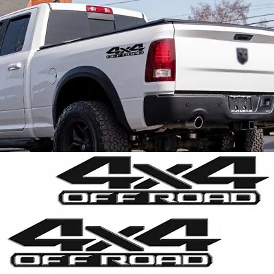 2pcs Glossy Black 4X4 Off Road Truck Bed Decal Vinyl Sticker For Dodge RAM 1500 • $9.99